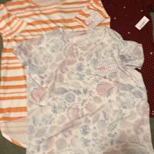 Three brand new Lularoe Irma Tops size small